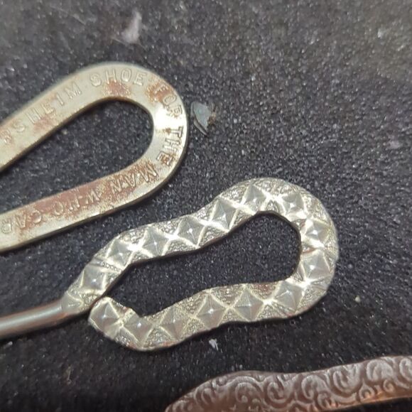 3 Antique Shoe Button Hooks Makers - Picture 3 of 7